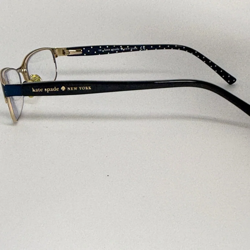 Kate Spade‎ Ambrosette DA4 Blue Polka Dot Eyeglasses Frames 52 17 135 22097